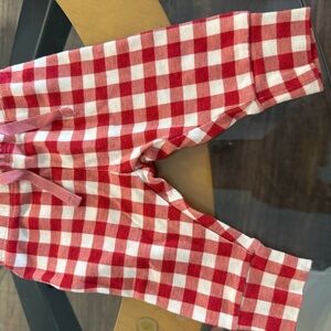 GAP Red and White Checkered Kids Leggings